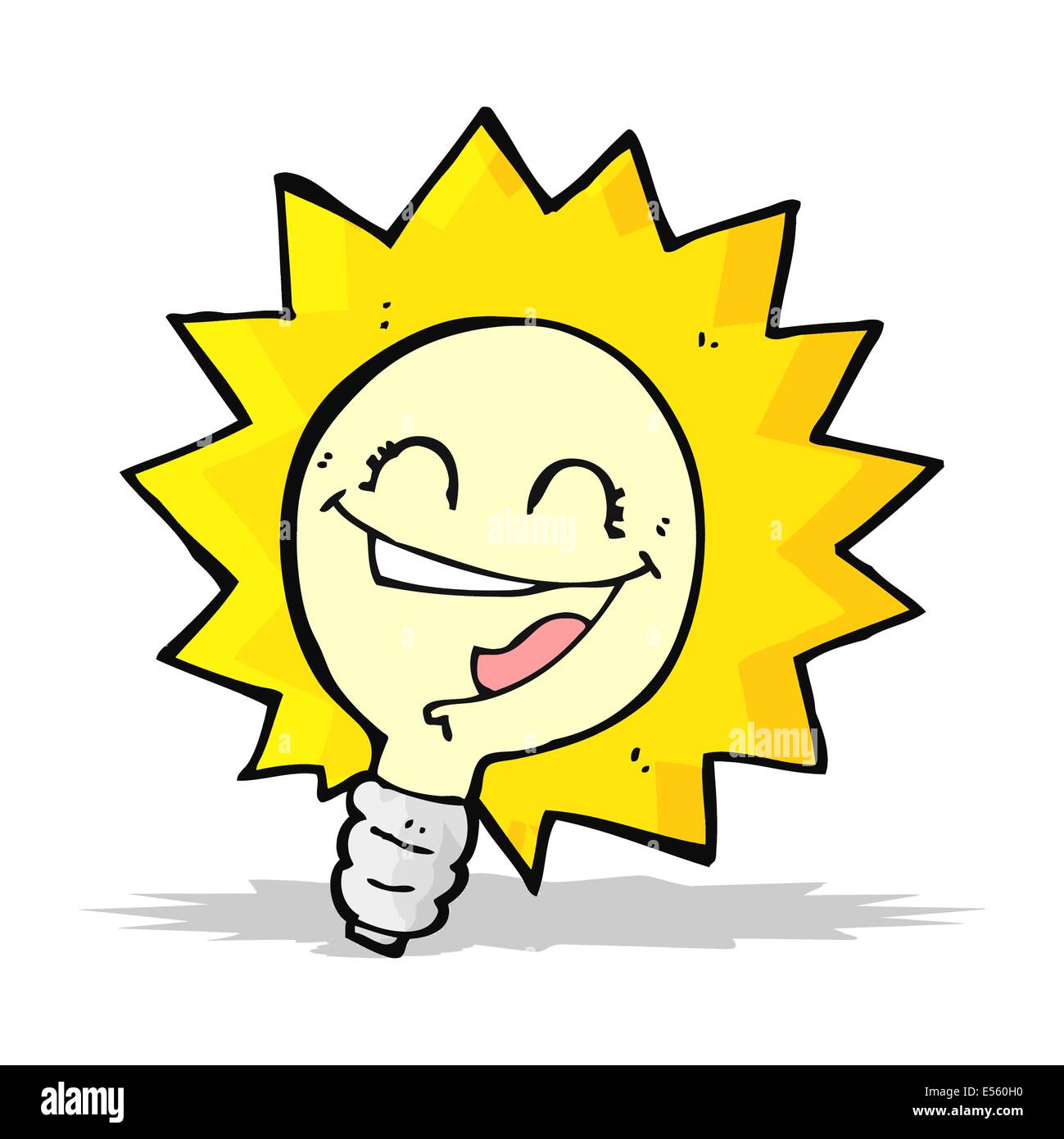 happy light bulb cartoon Stock Vector Image & Art Alamy