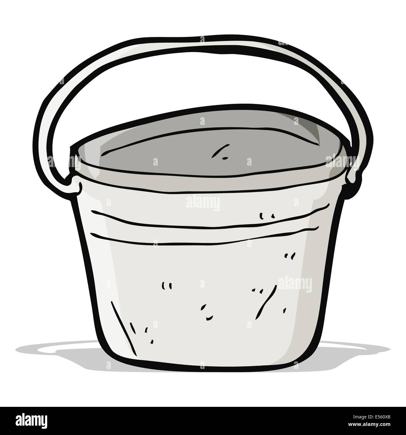 cartoon metal bucket Stock Vector