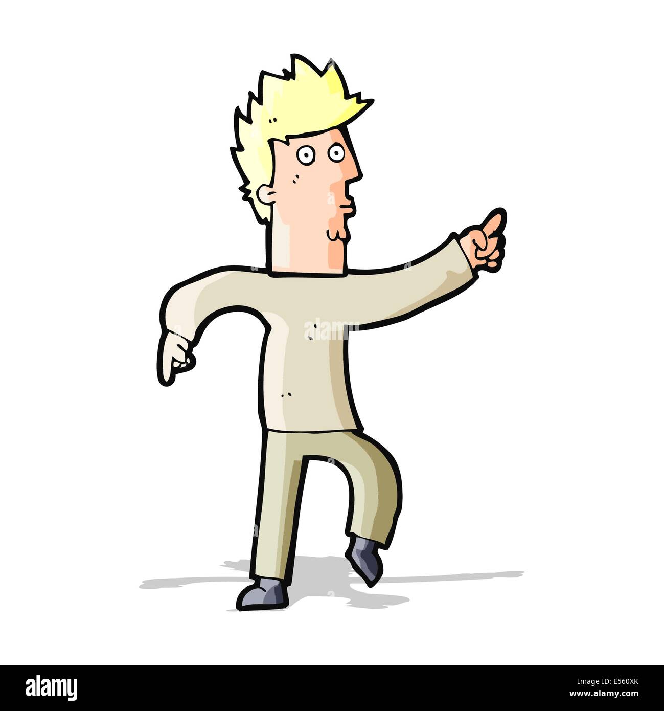 Cartoon worried man pointing hi-res stock photography and images - Alamy