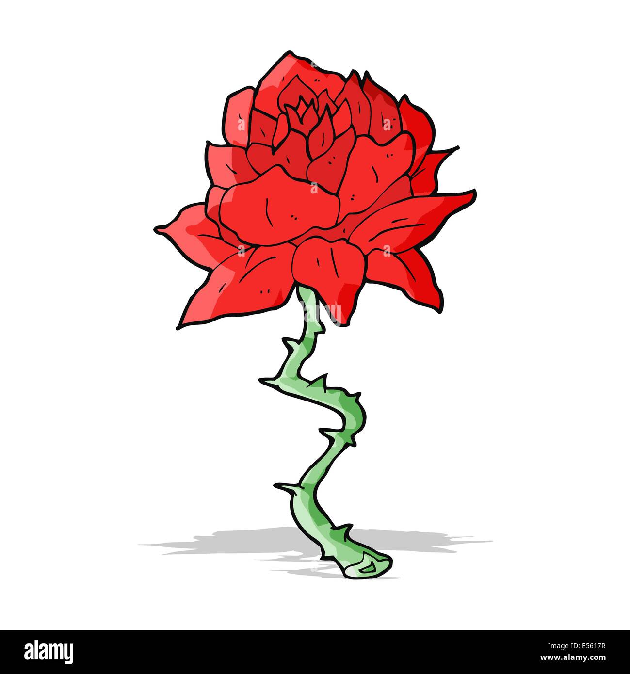 cartoon tattoo rose Stock Vector Image & Art Alamy