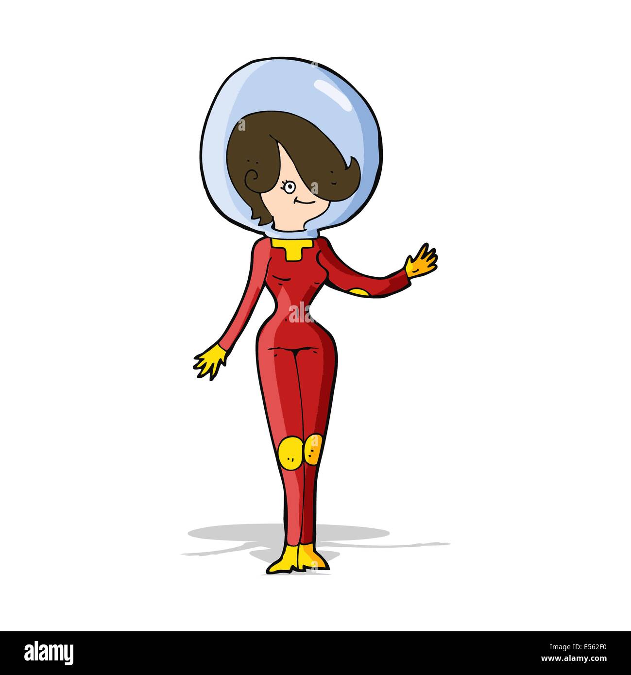 cartoon space woman Stock Vector