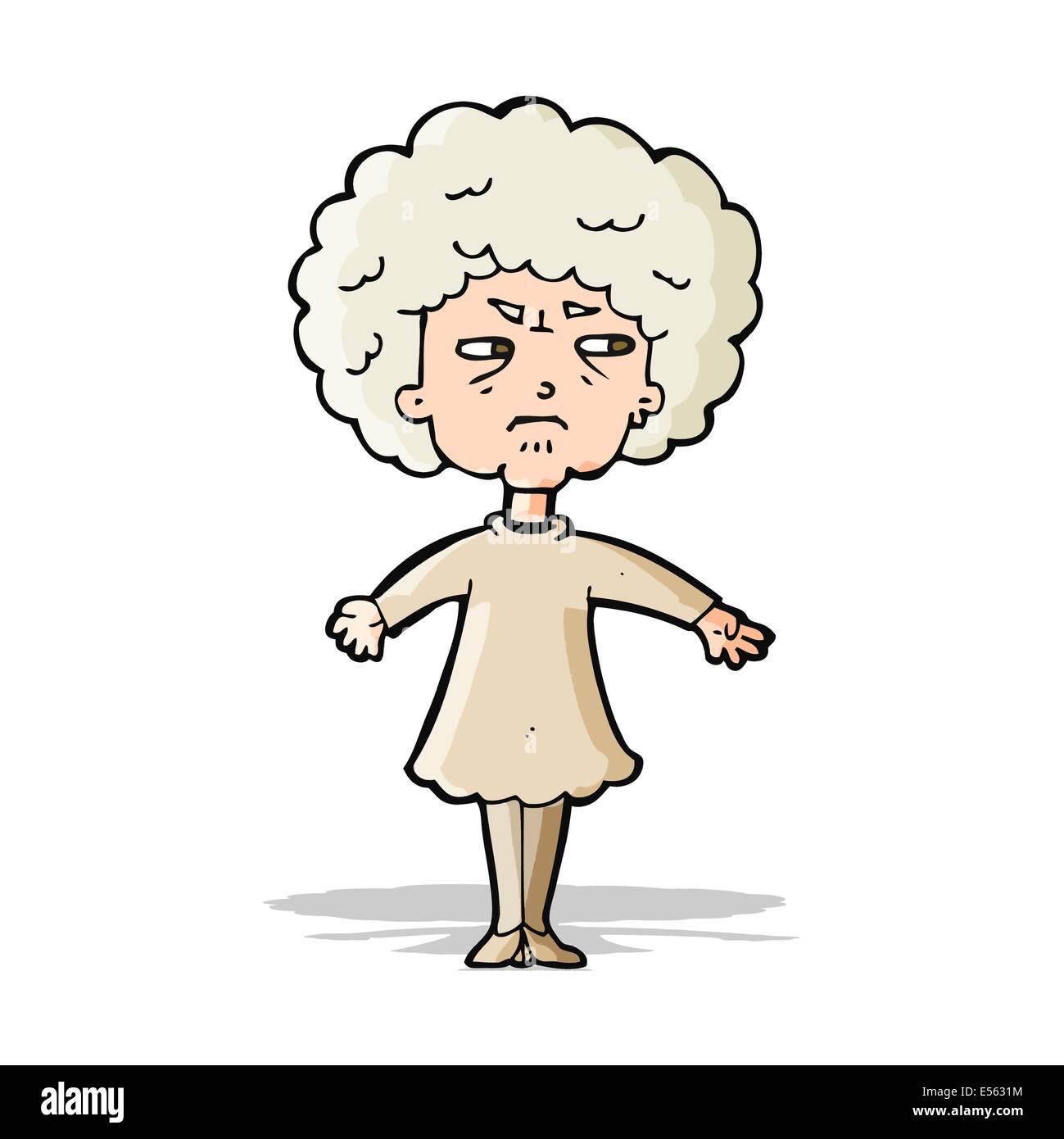 Cartoon bitter old woman hi-res stock photography and images - Alamy