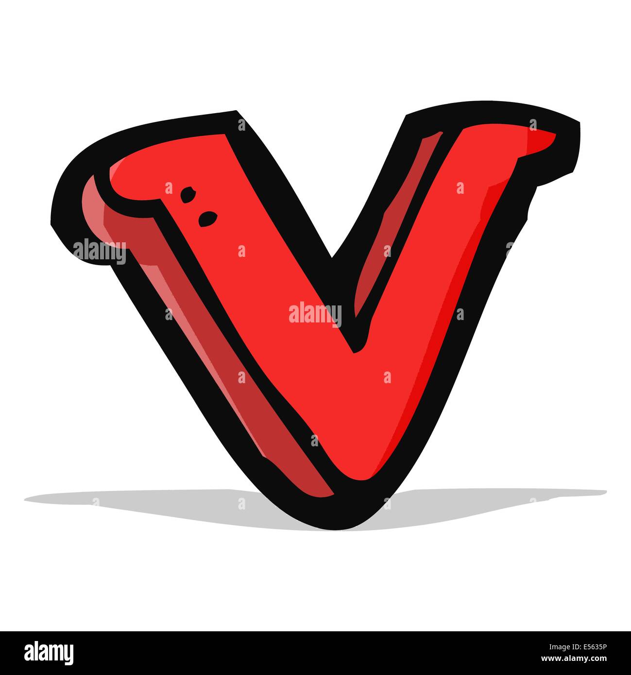 cartoon letter V Stock Vector Image & Art - Alamy