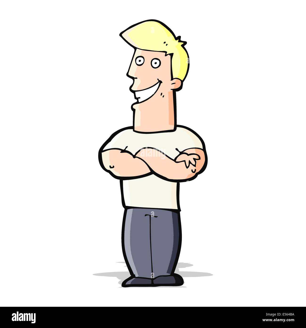 cartoon grinning man Stock Vector Image & Art Alamy