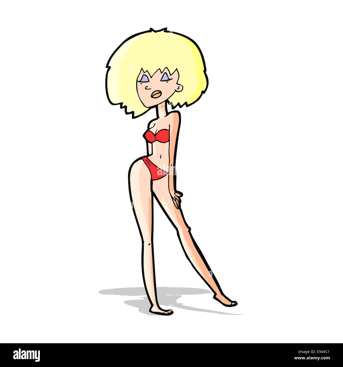 cartoon woman in bikini Stock Vector Image & Art Alamy