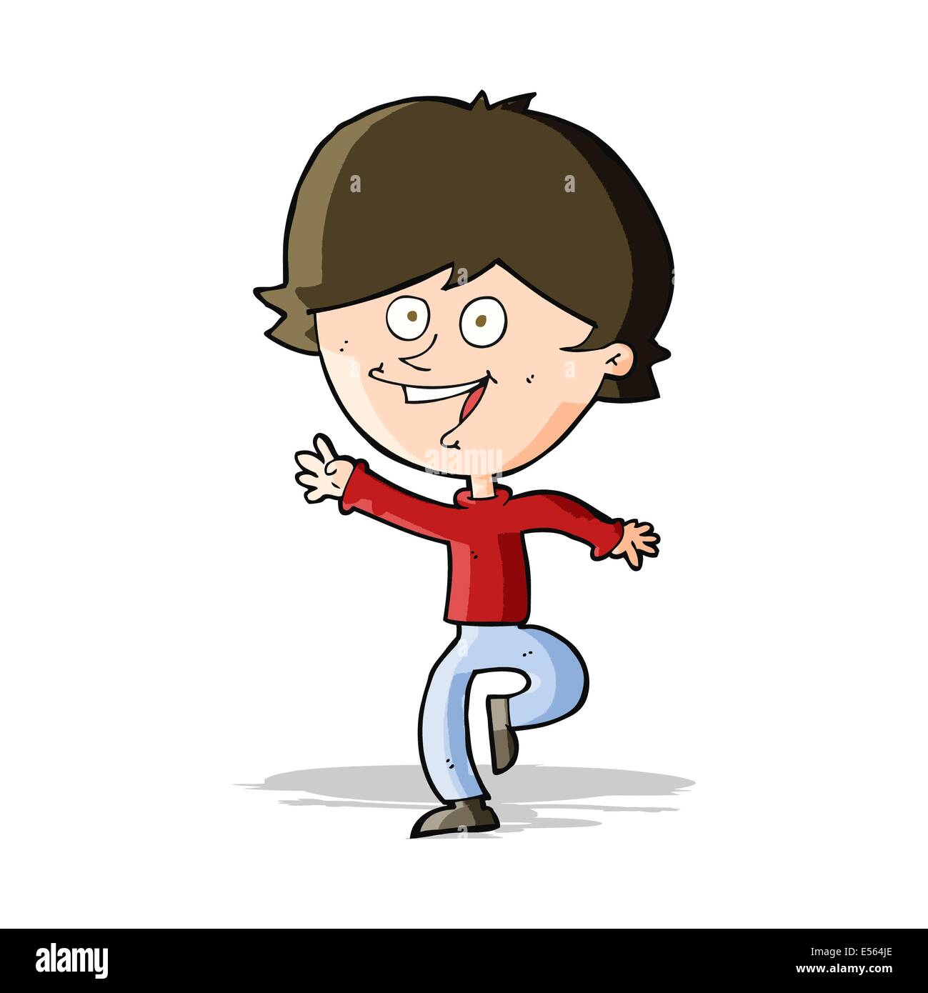 cartoon happy waving boy Stock Vector Image & Art - Alamy