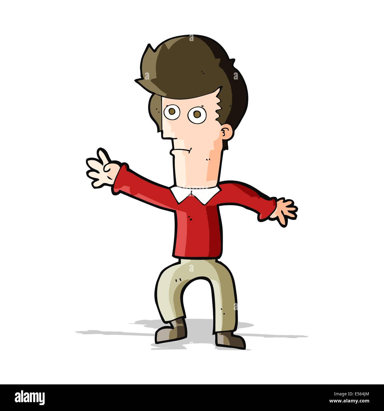 cartoon man waving Stock Vector Image & Art - Alamy