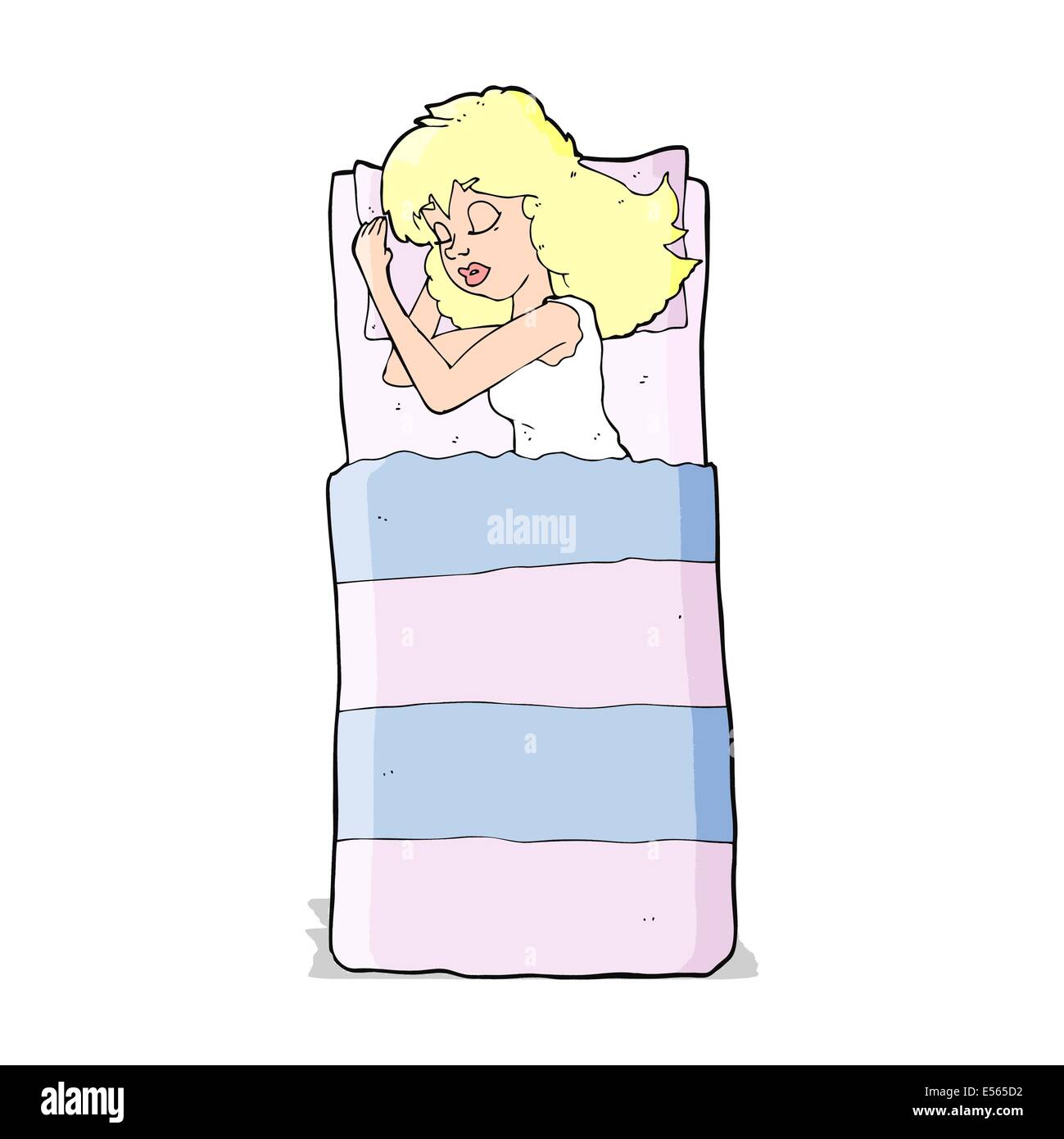 cartoon sleeping woman Stock Vector Image & Art - Alamy