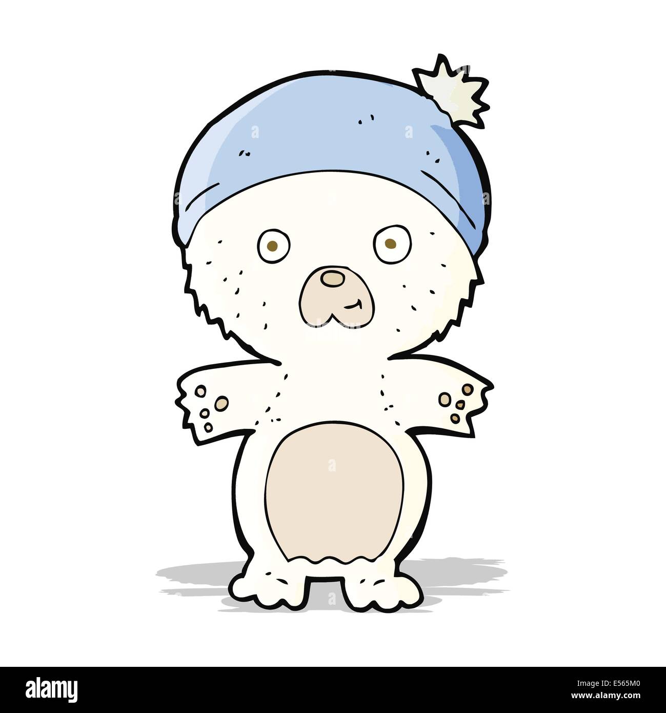 cartoon cute polar bear in hat Stock Vector Image & Art - Alamy