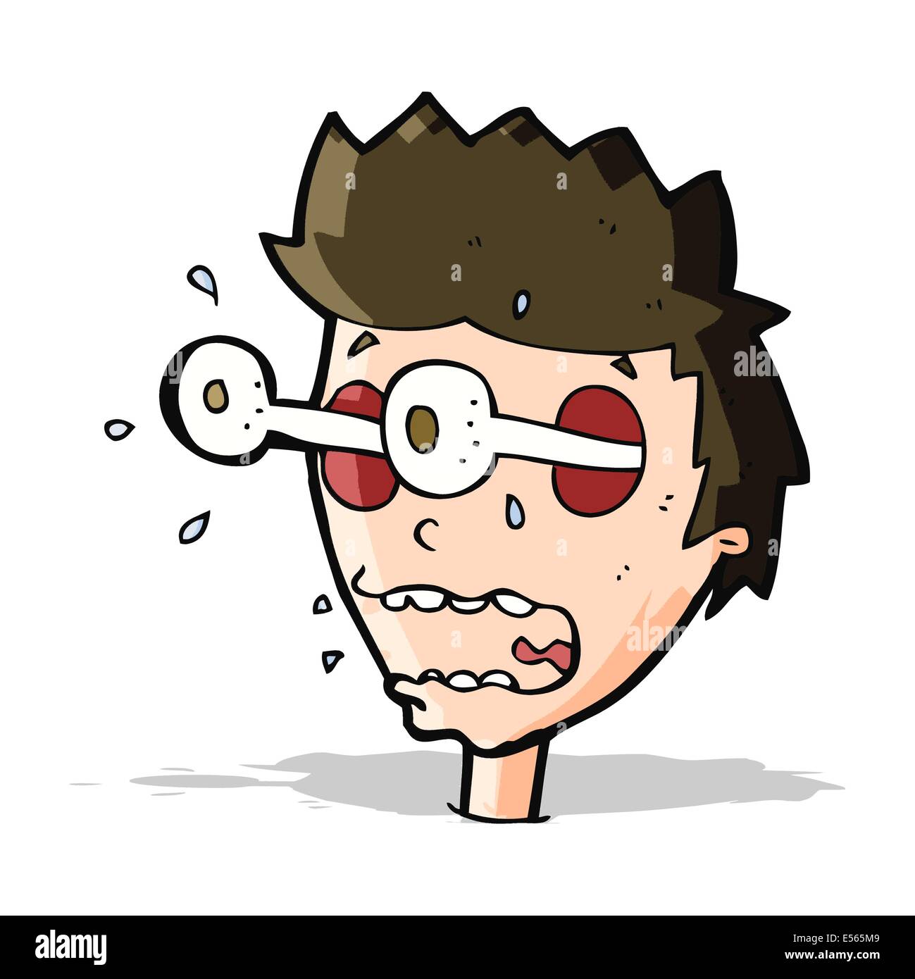 cartoon surprised man with eyes popping out Stock Vector