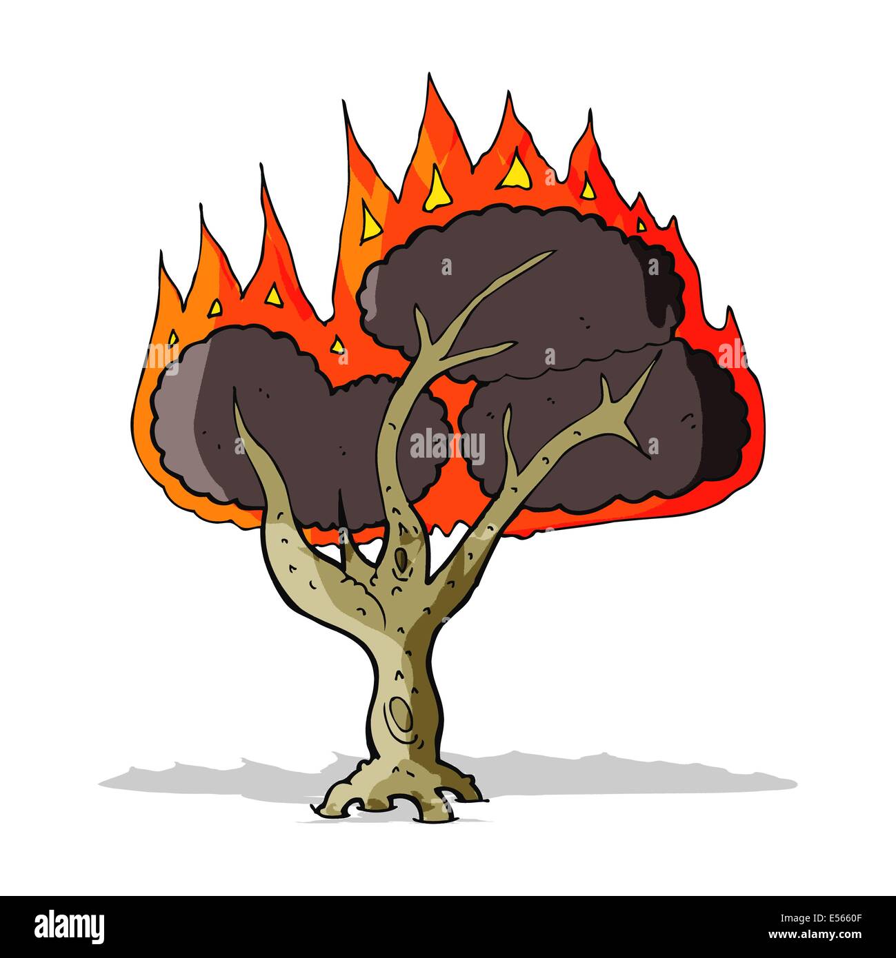 cartoon burning tree Stock Vector Image & Art Alamy