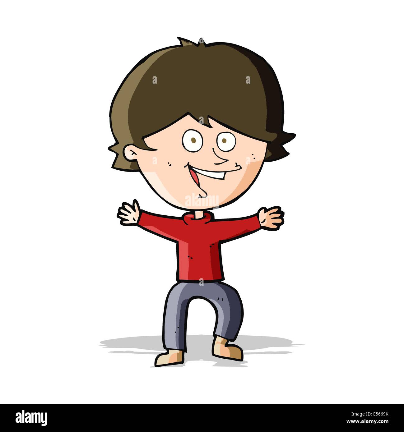 cartoon happy boy laughing Stock Vector Image & Art - Alamy