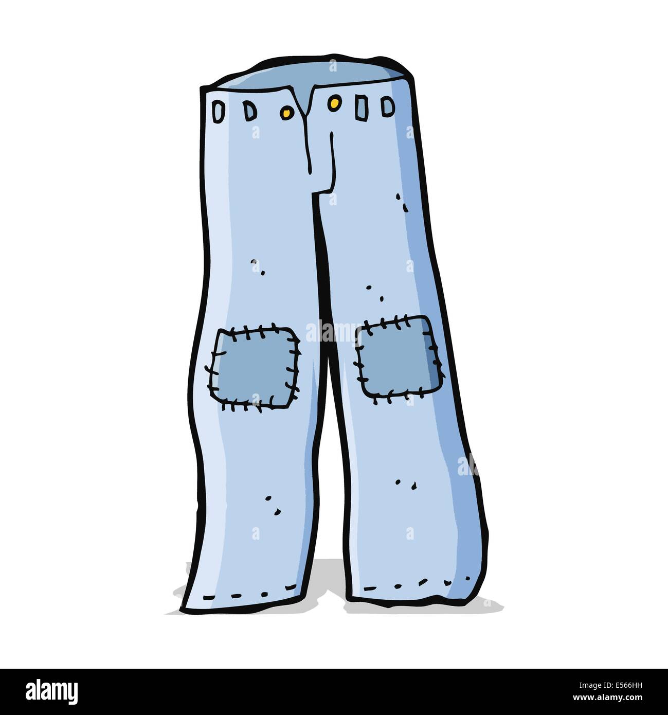 cartoon patched old jeans Stock Vector Image & Art Alamy