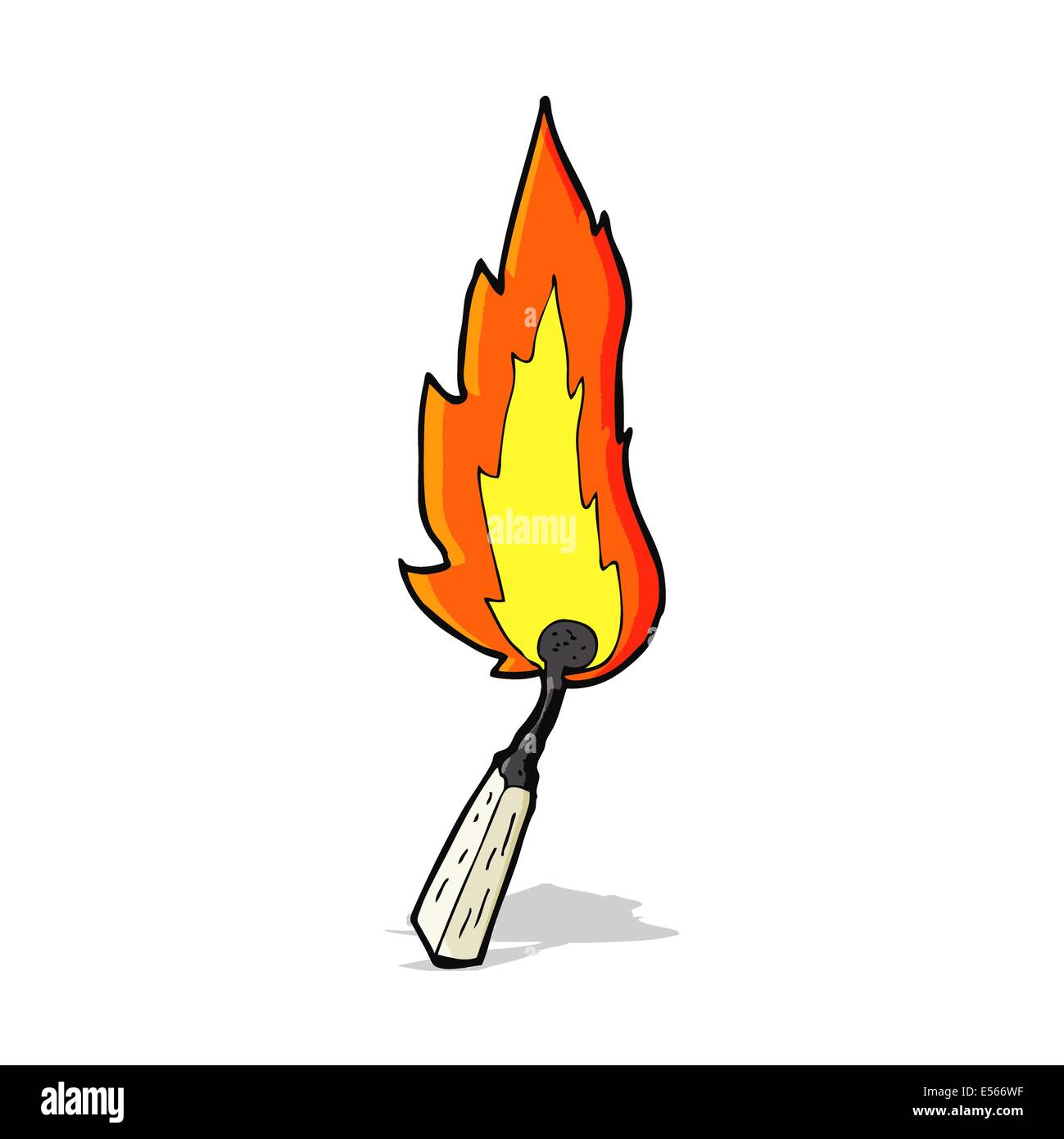 cartoon burning match Stock Vector