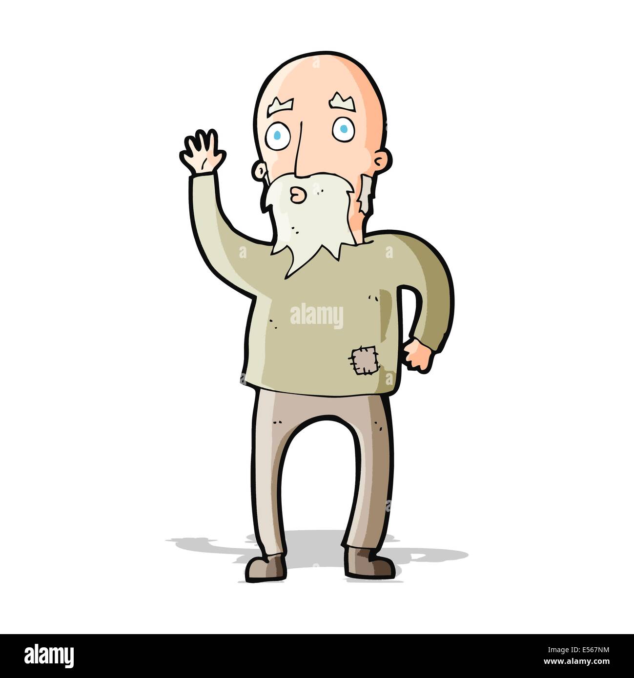 cartoon old man waving Stock Vector Image & Art - Alamy