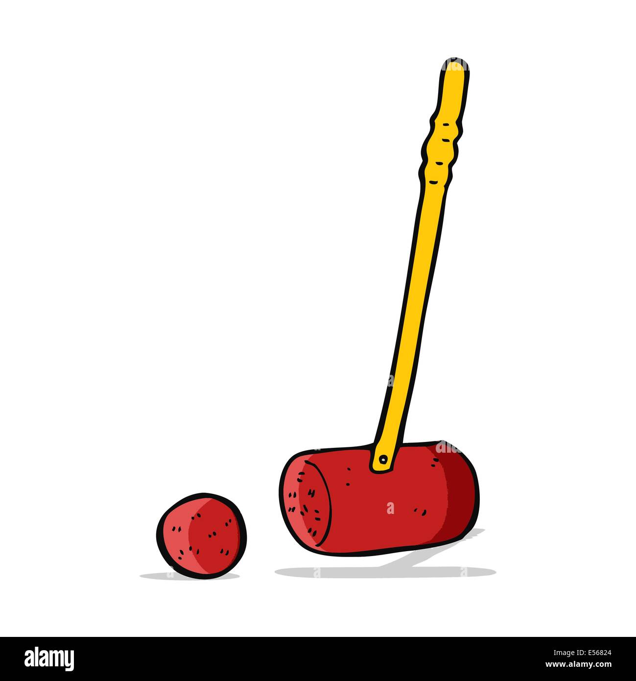 cartoon croquet mallet and ball Stock Vector Image & Art Alamy