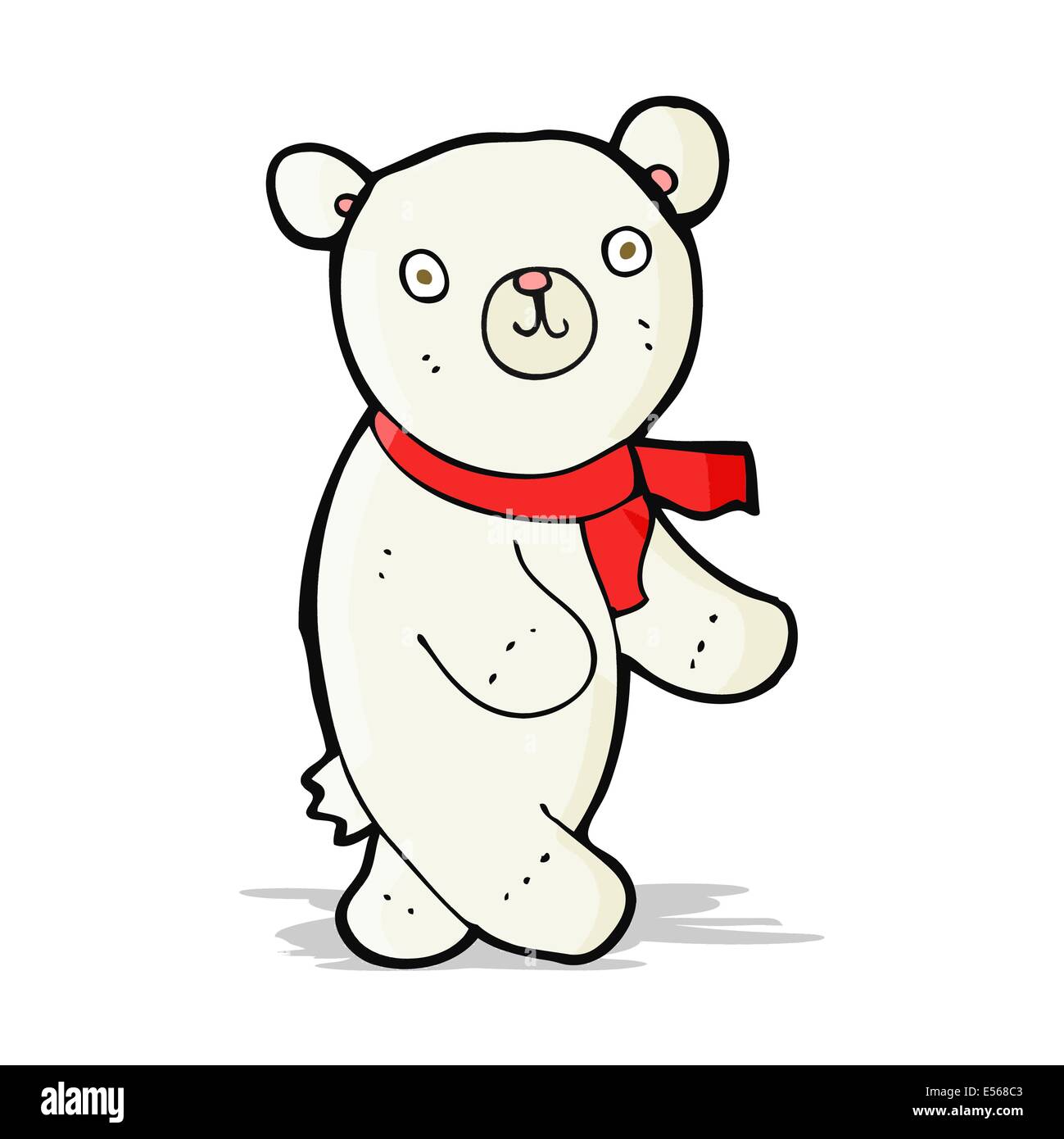 Cute Cartoon Polar Teddy Bear Stock Vector Image & Art - Alamy