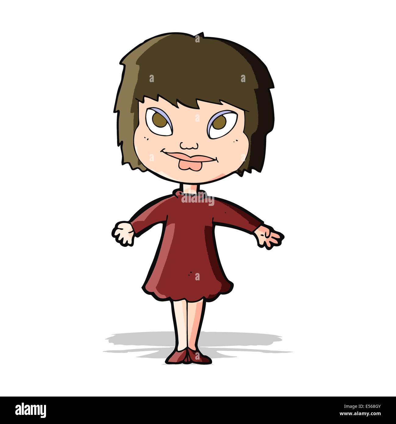 cartoon girl shrugging shoulders Stock Vector Image & Art Alamy