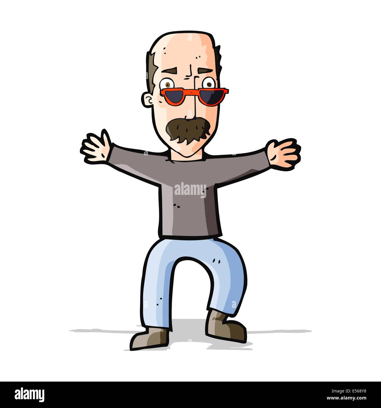 cartoon old man waving arms Stock Vector Image & Art - Alamy