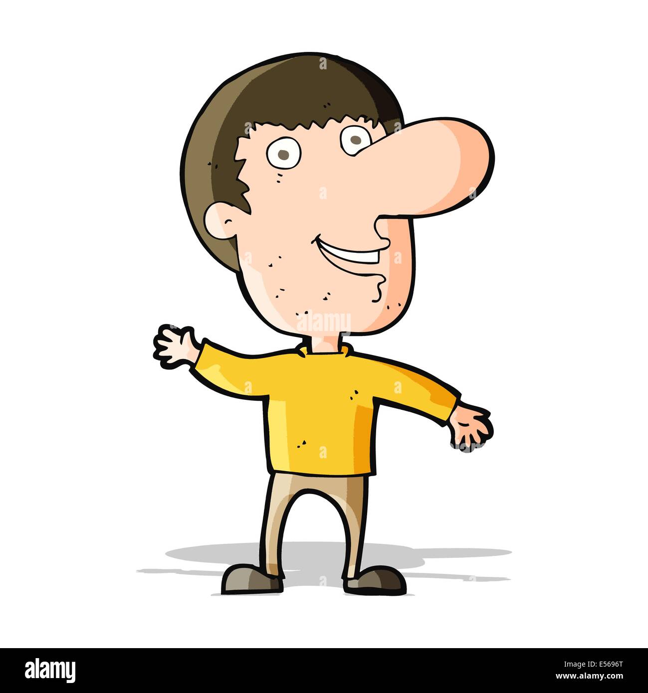 cartoon waving man Stock Vector Image & Art - Alamy