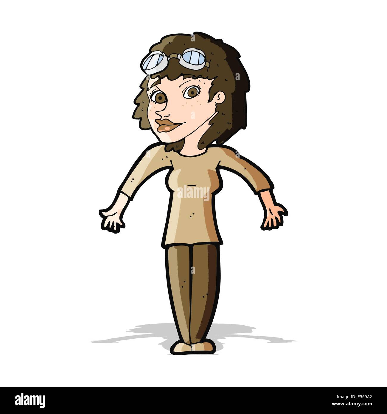 cartoon woman wearing goggles Stock Vector Image & Art Alamy