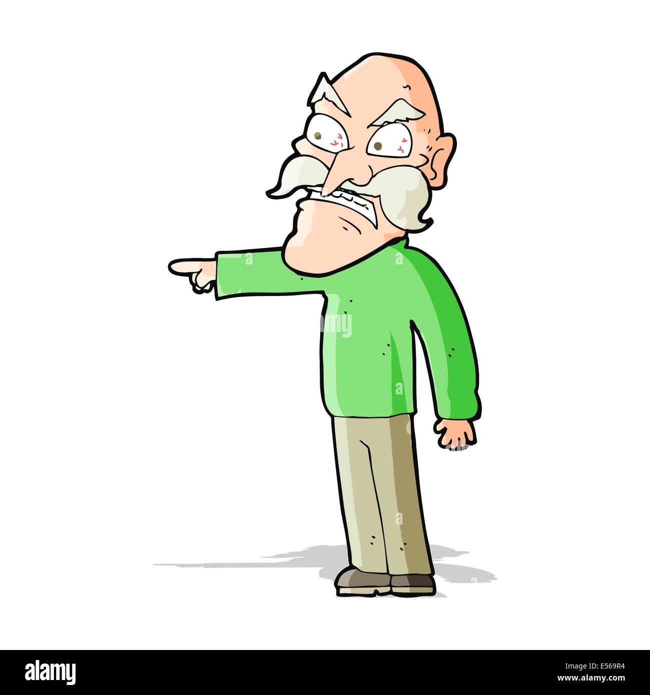 cartoon furious old man Stock Vector Image & Art Alamy