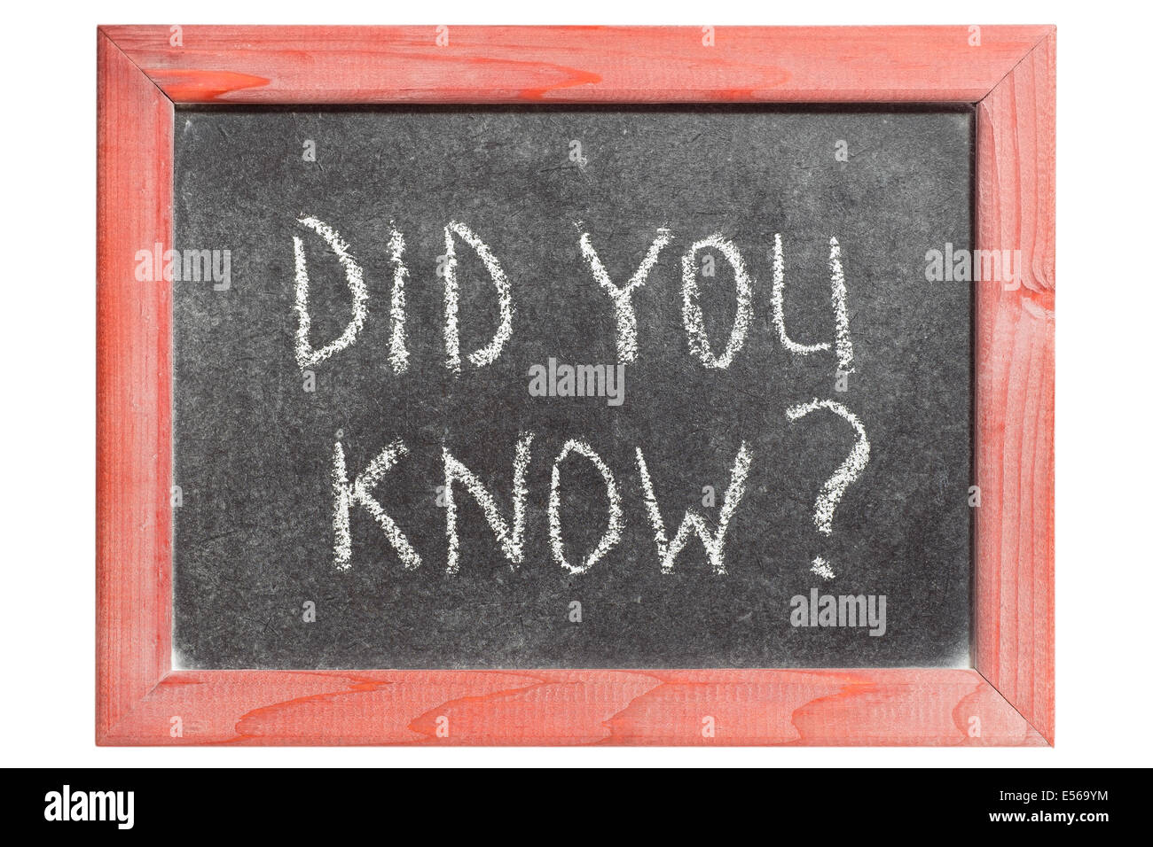 did you know question handwritten on isolated vintage chalkboard Stock Photo