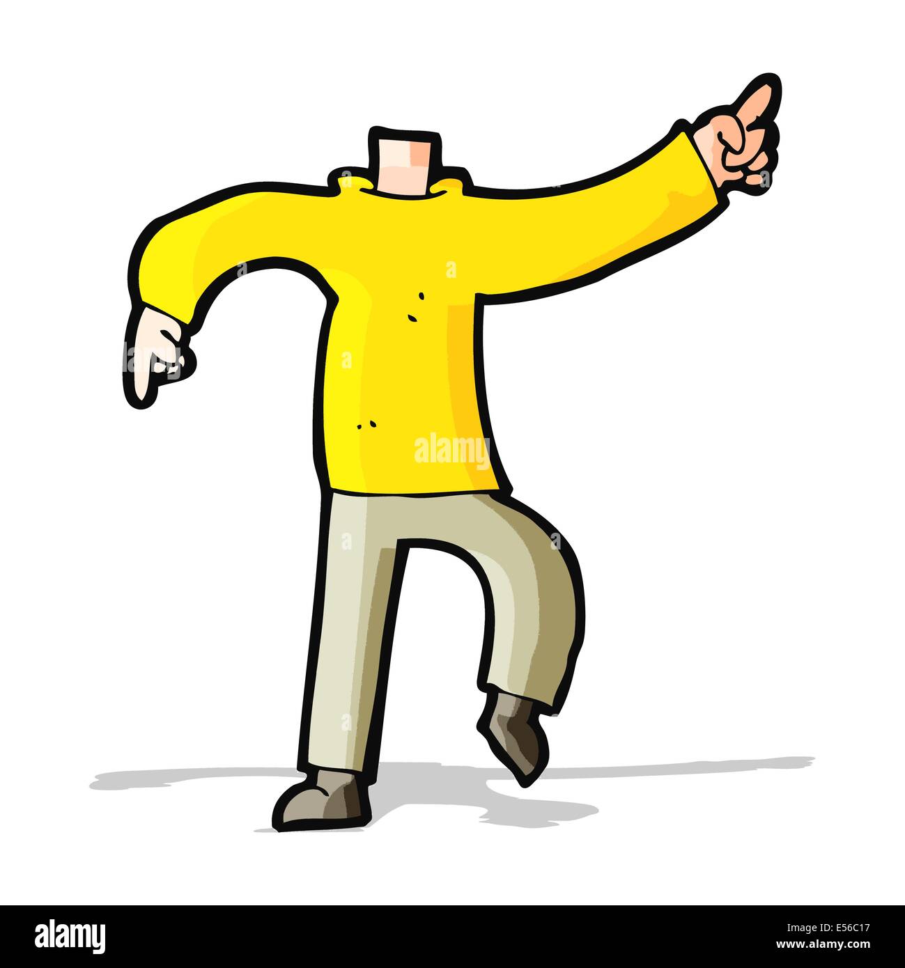 cartoon pointing body (mix and match cartoons or add own photo Stock