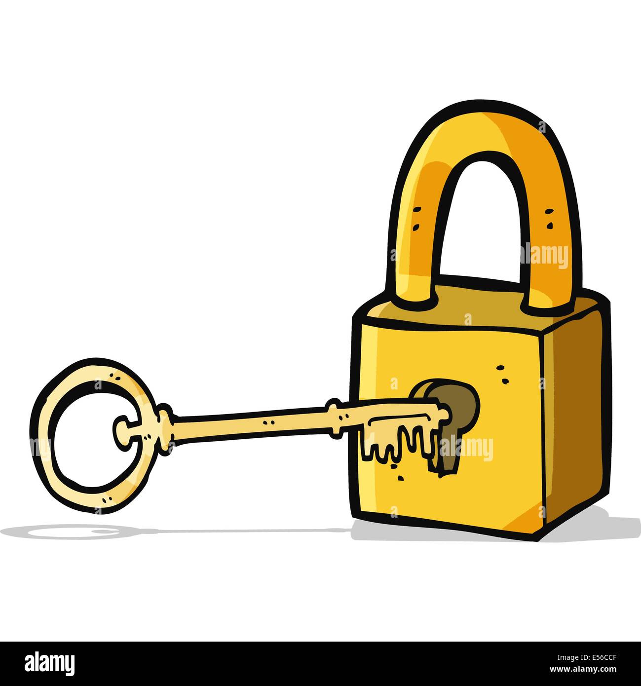 cartoon padlock and key Stock Vector Image & Art Alamy