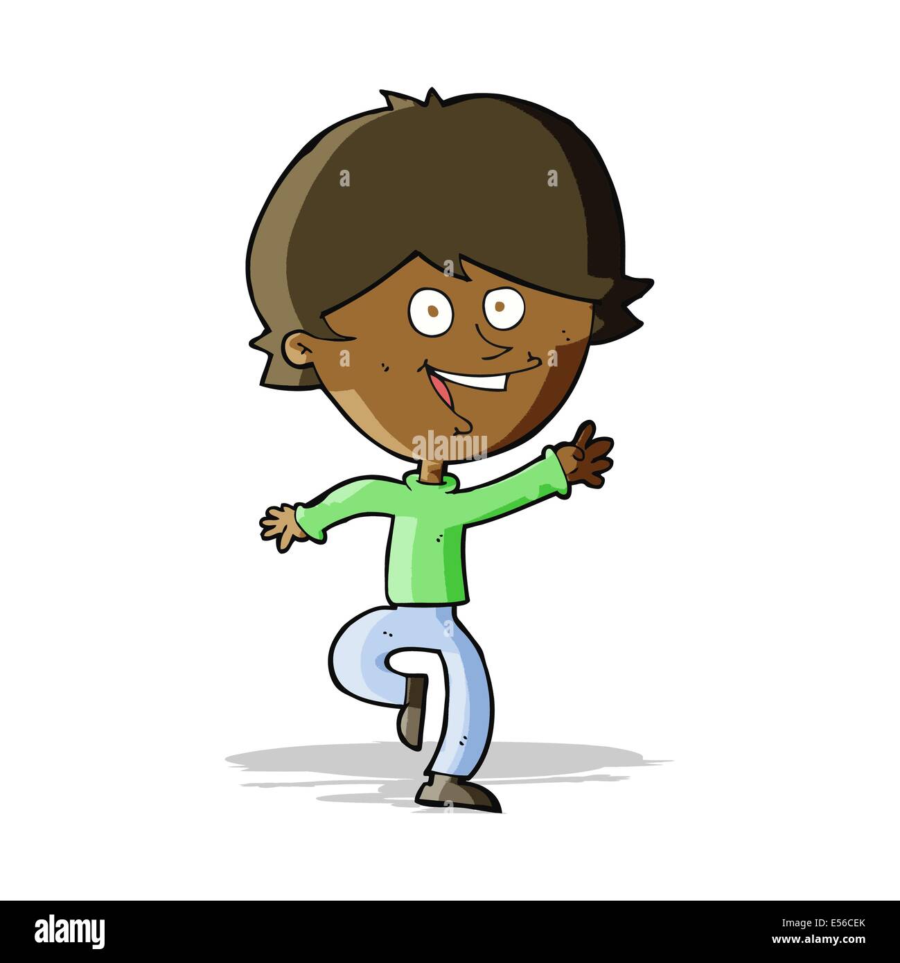 cartoon happy waving boy Stock Vector Image & Art - Alamy