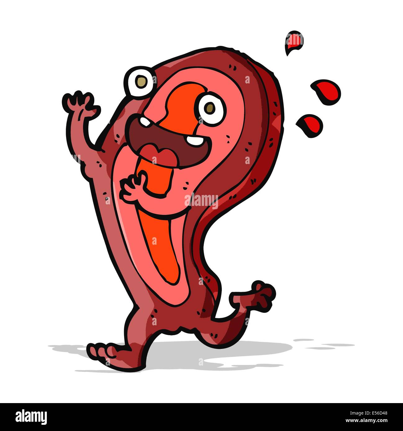 Cartoon character meat steak running hi-res stock photography and ...