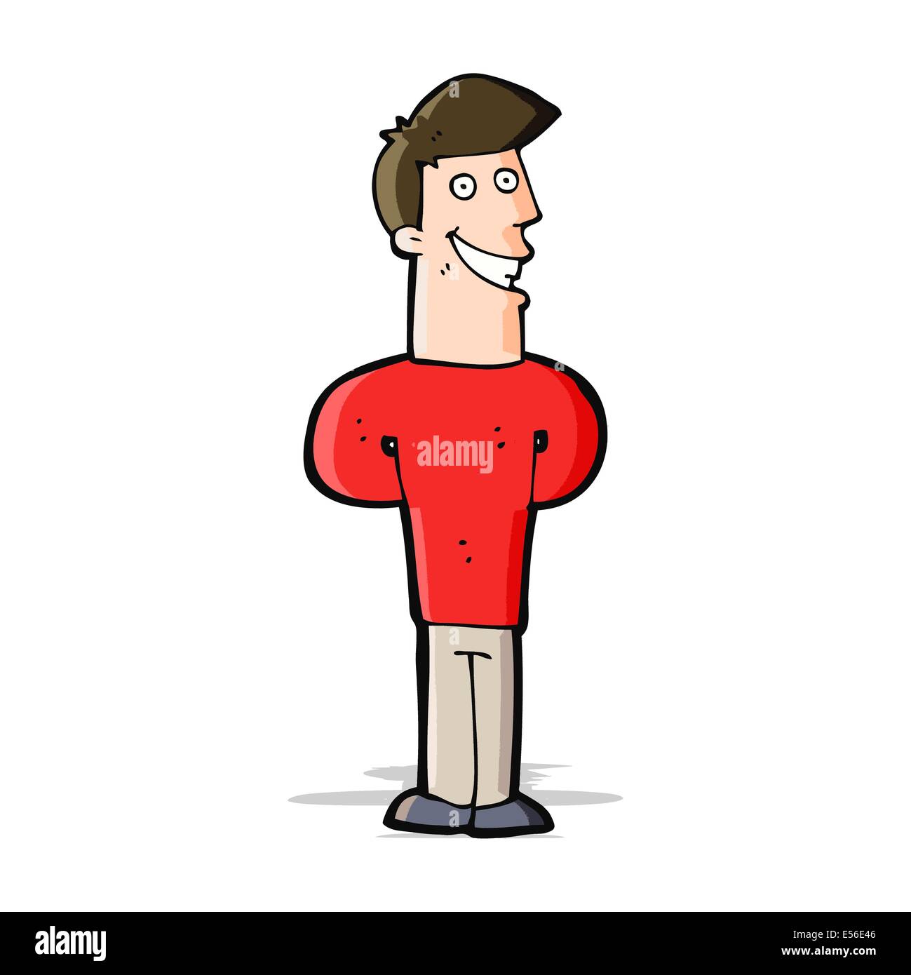 cartoon grinning man Stock Vector Image & Art Alamy