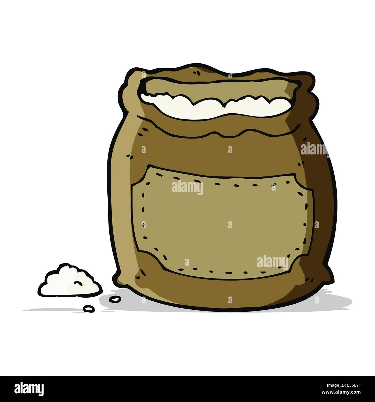 cartoon bag of flour Stock Vector Image & Art Alamy