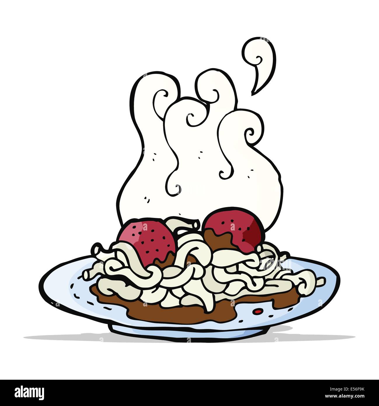cartoon spaghetti and meatballs Stock Vector Image & Art Alamy