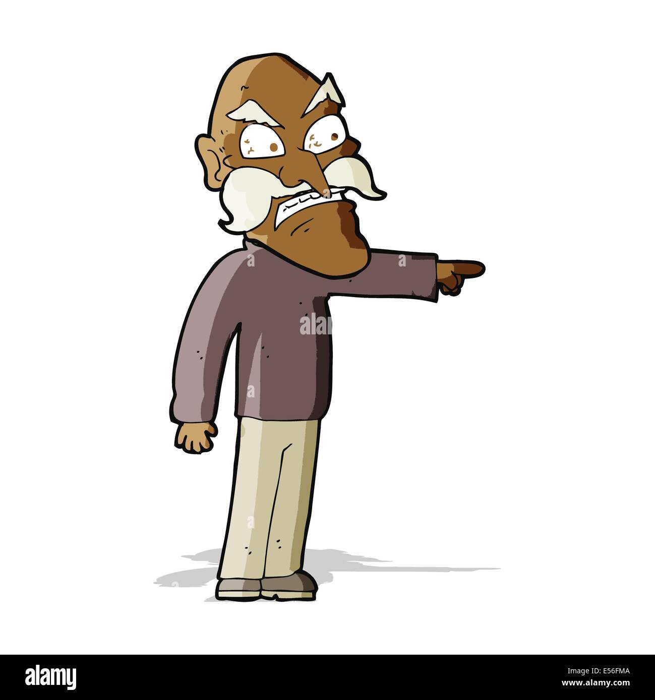 cartoon furious old man Stock Vector Image & Art Alamy