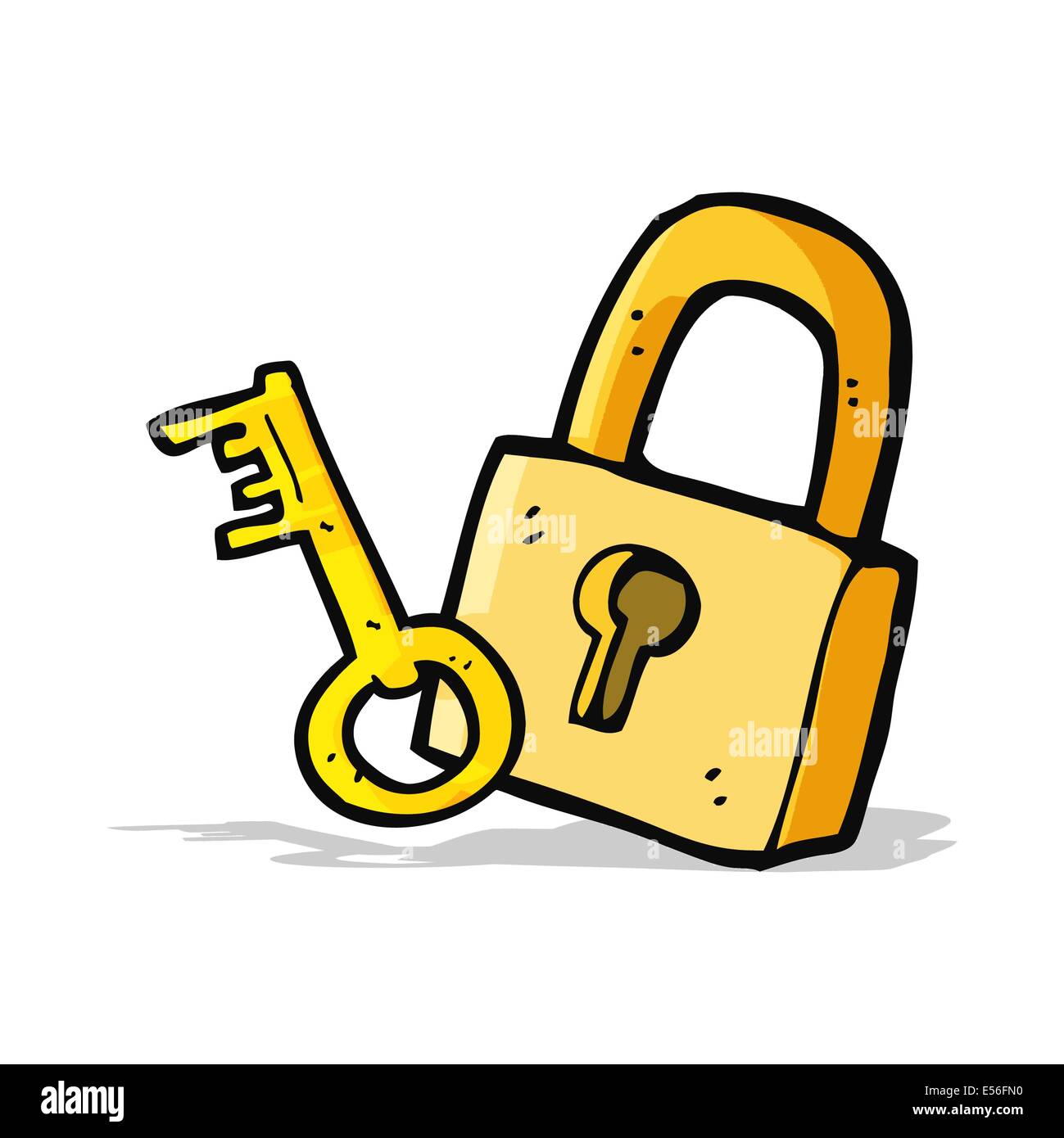 cartoon padlock and key Stock Vector Image & Art - Alamy