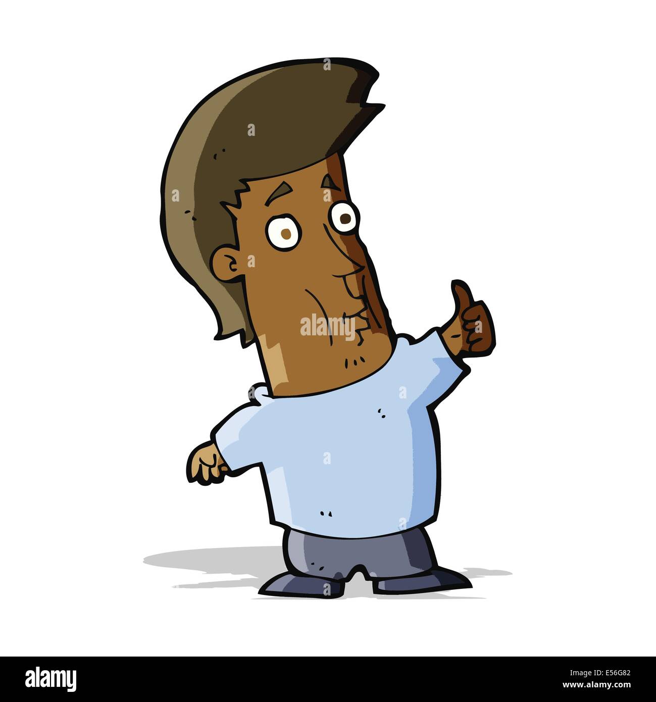 cartoon man giving thumbs up sign Stock Vector Image & Art - Alamy
