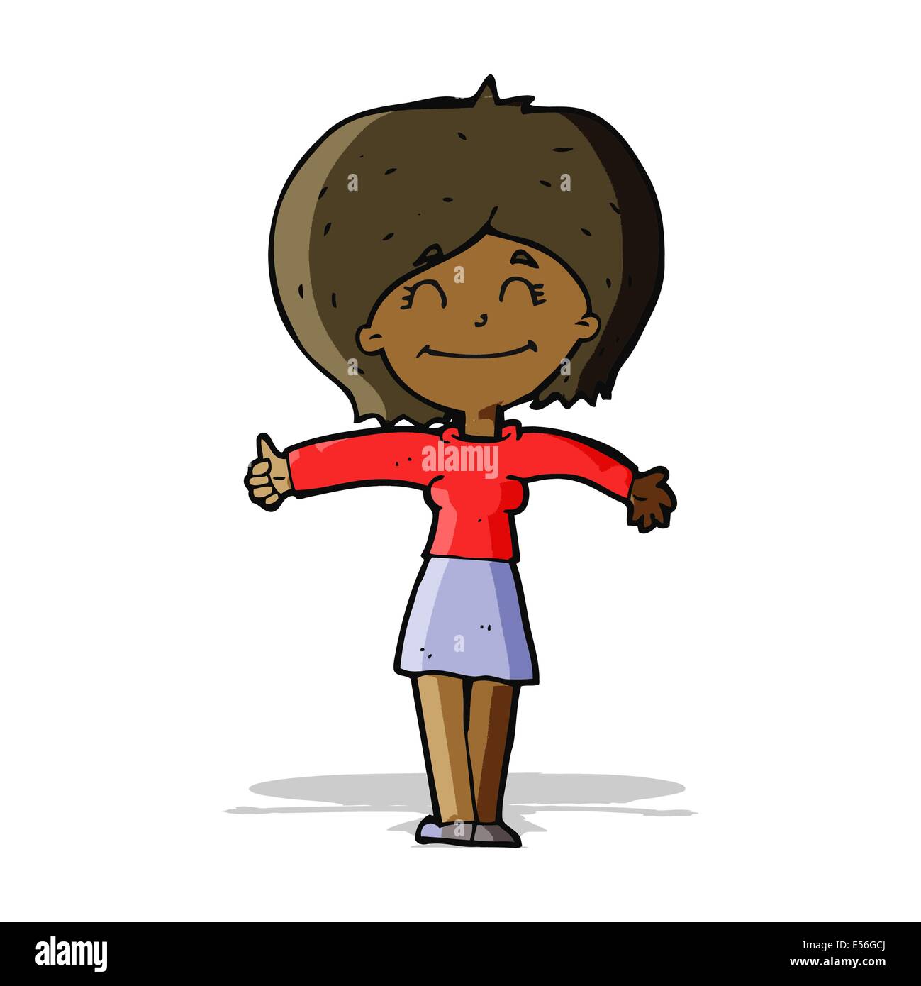 cartoon woman giving thumbs up sign Stock Vector Image & Art - Alamy
