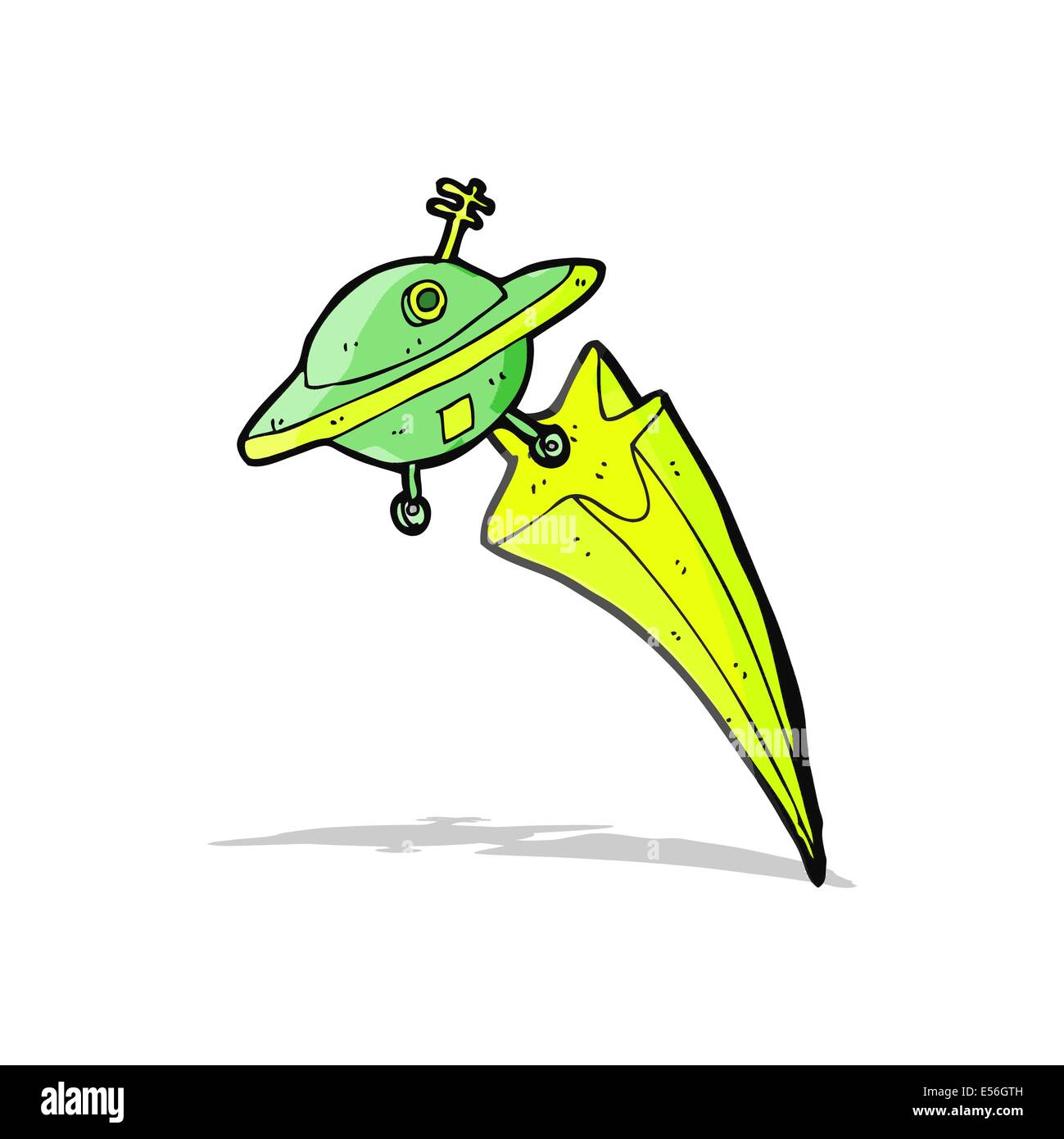 cartoon flying saucer Stock Vector Image & Art Alamy