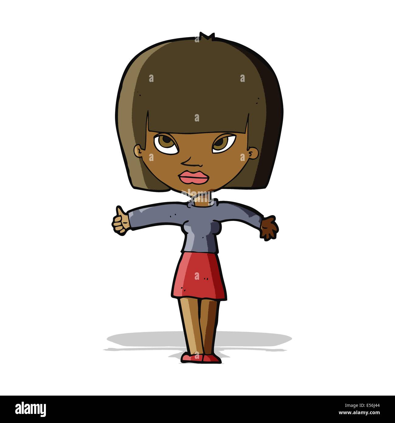 cartoon woman giving thumbs up symbol Stock Vector Image & Art - Alamy