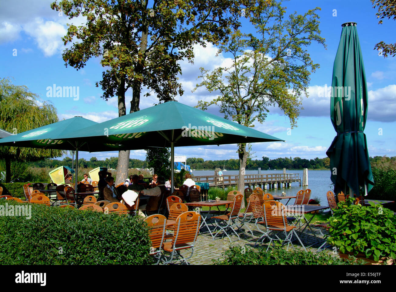 Café/Restaurant 'Prinz Heinrich' at the river Havel - Werder/Havel Brandenburg Germany Stock Photo