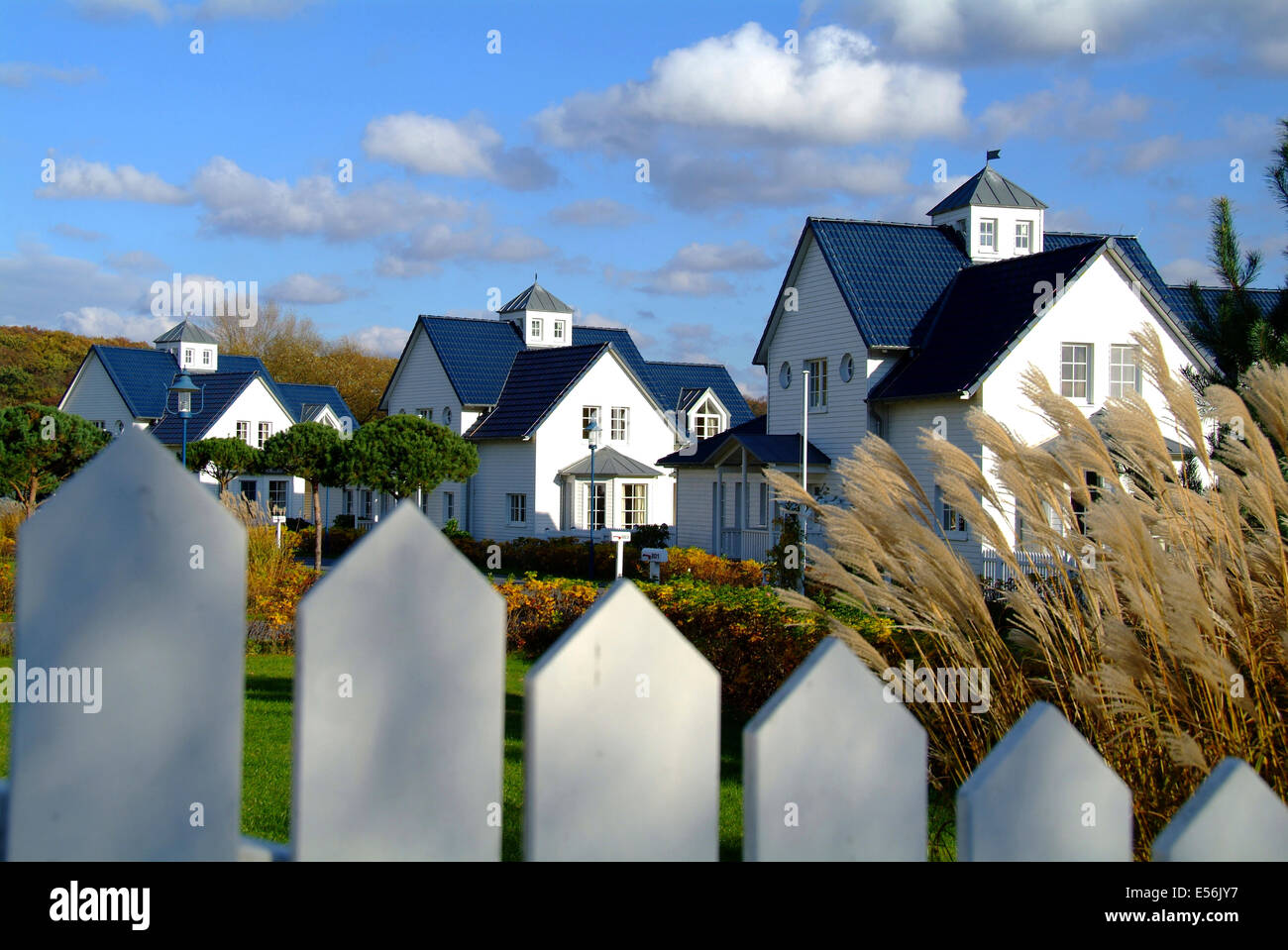 Nice Holiday homes at the Schwielowsee Resort - Germany Brandenburg Stock Photo