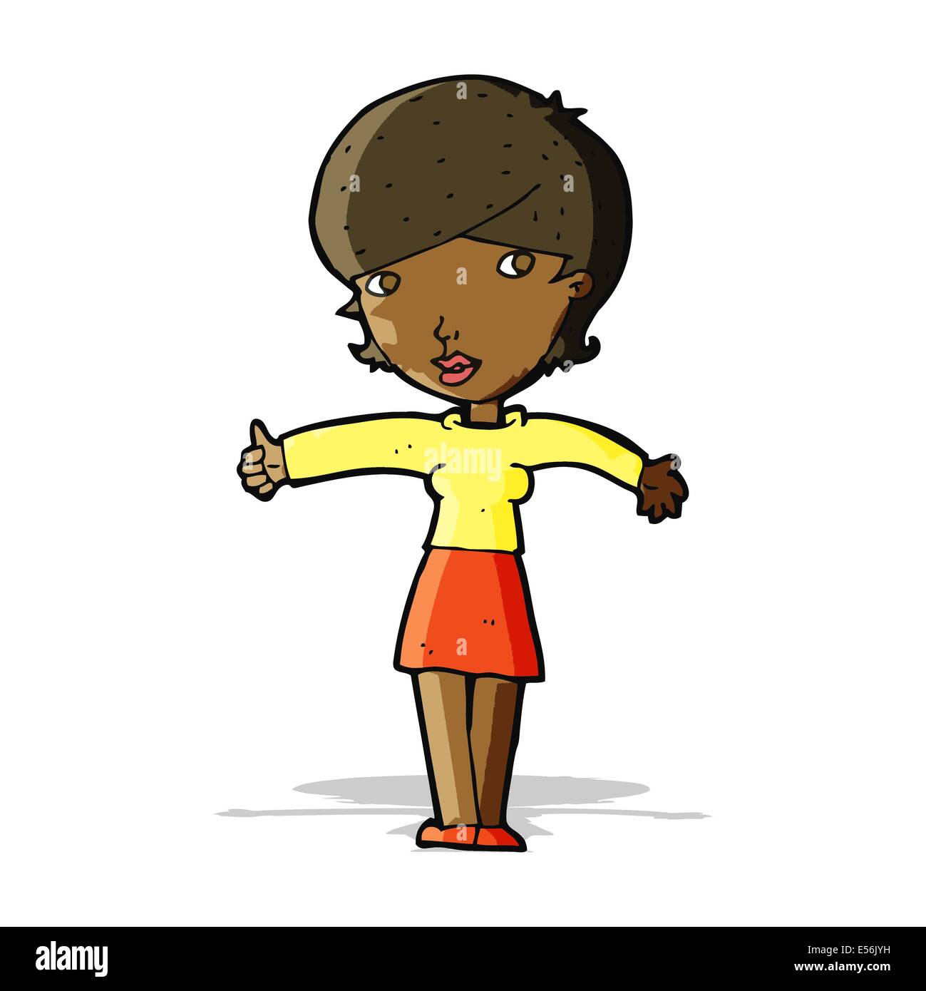 cartoon woman giving thumbs up symbol Stock Vector Image & Art - Alamy