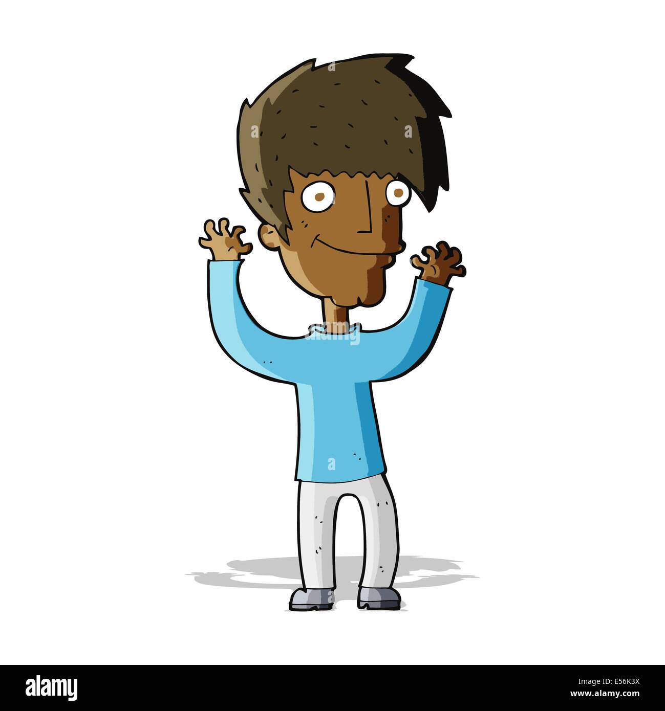 cartoon man waving arms Stock Vector Image & Art Alamy