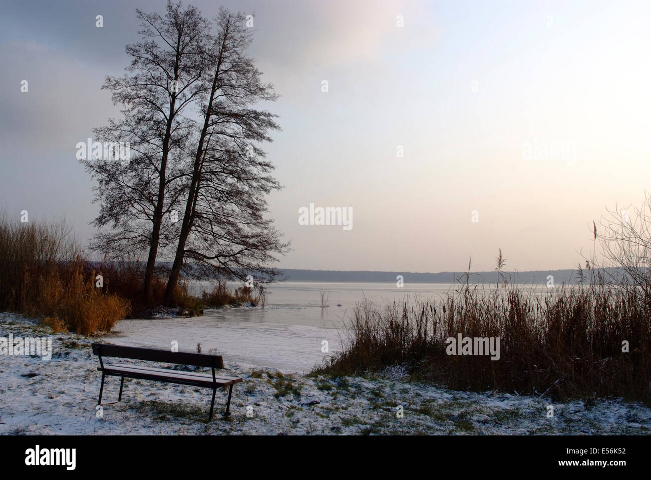 Seat on a peaceful place - Europe Germany Brandenburg Petzow 'Schwielowsee' Stock Photo