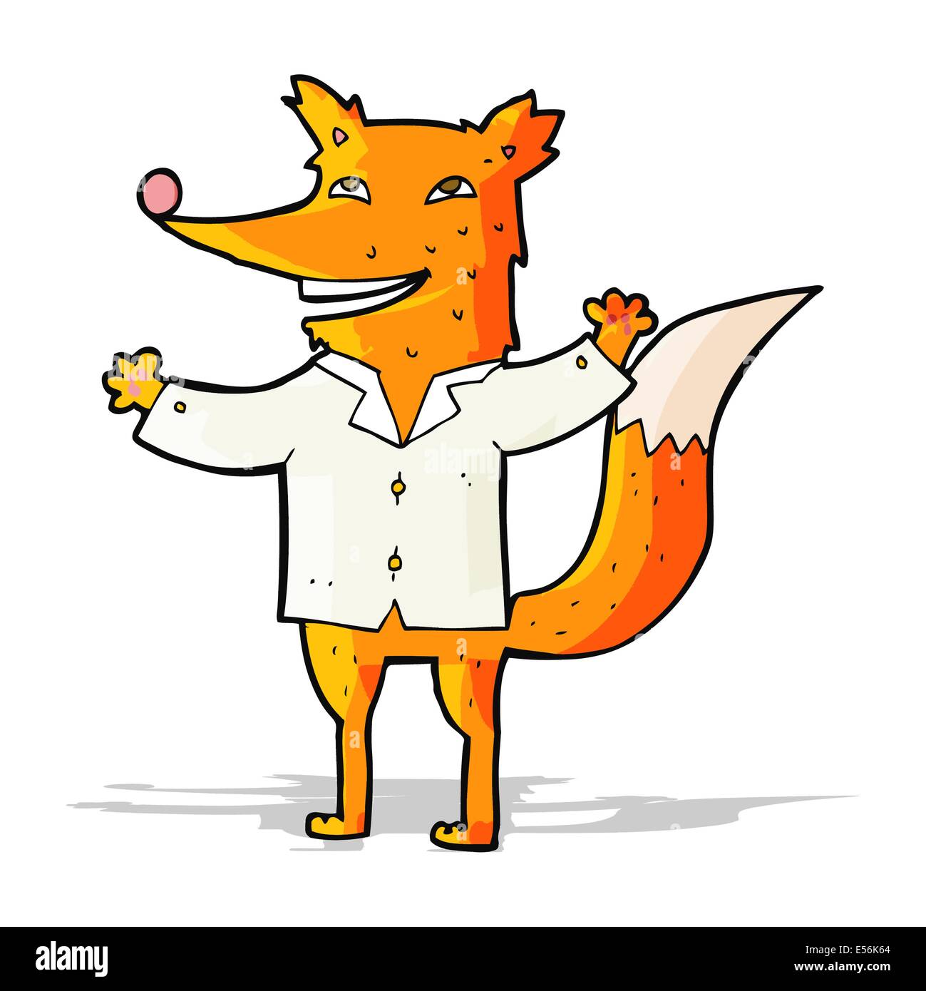 Cartoon Happy Fox Wearing Shirt Stock Vector Image Art Alamy cartoon-happy-fox-wearing-shirt-stock-vector-image-art-alamy
