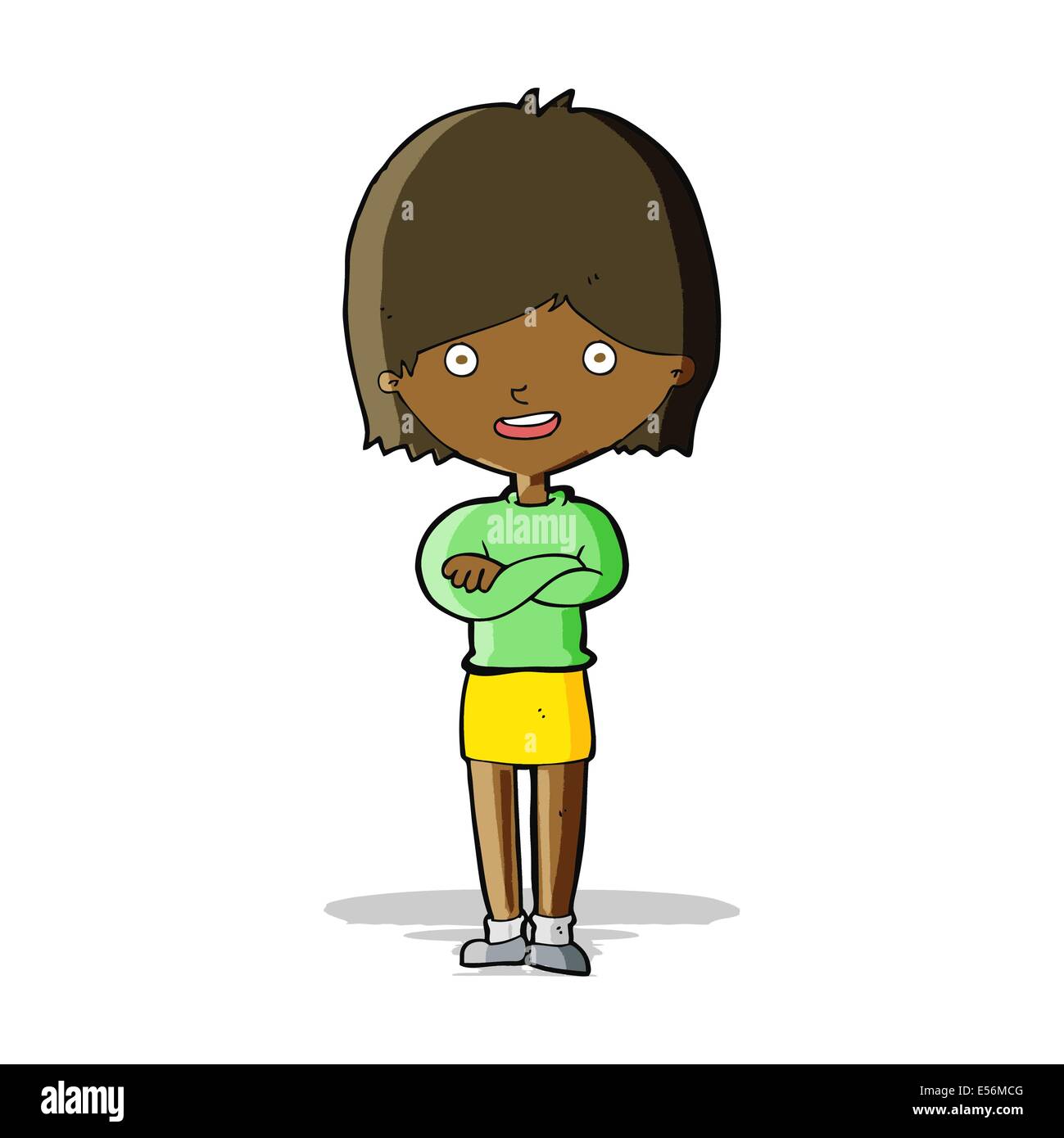 cartoon happy woman Stock Vector Image & Art - Alamy