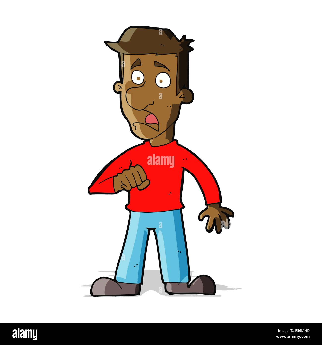 Amazed boy cartoon male man shocked stressed surprised worried ...