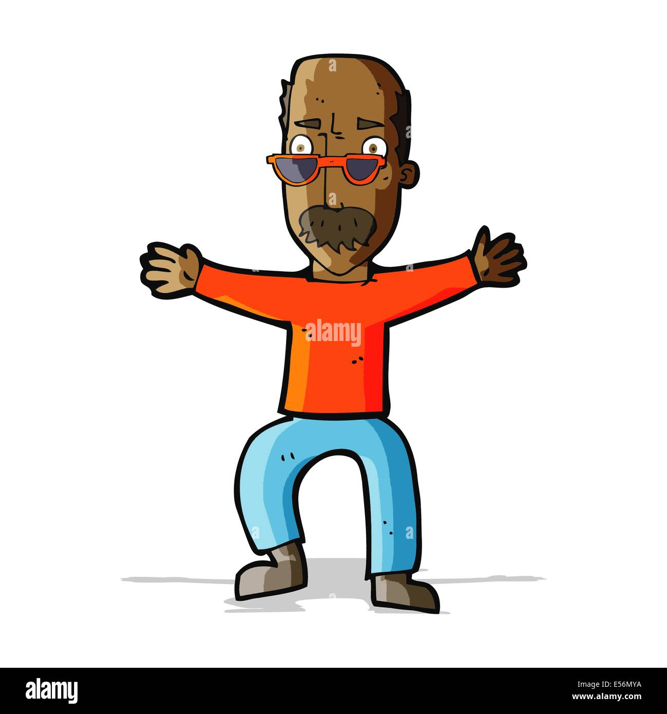 cartoon old man waving arms Stock Vector Image & Art - Alamy