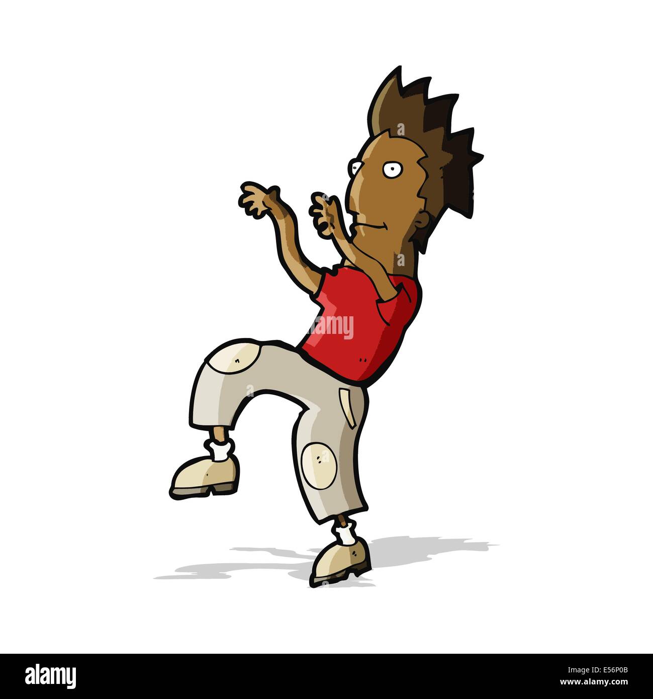 cartoon happy man doing funny dance Stock Vector Image & Art - Alamy